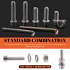 Tanstic 376Pcs M6 M8 M10 Hex Socket Head Cap Machine Screws Flat Head Socket Cap Screws Button Head Socket Cap Screws for Industrial Machinery