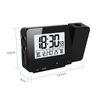 Projection Alarm Clock LED Display Projector Clock with Backlight Battery Powered Rotate Alarm Clock (Black)