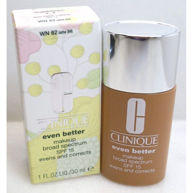 CLINIQUE EVEN BETTER MAKEUP FOUNDATION SPF 15 SHADE WN 82 LATTE (M) 1 OZ BOXED