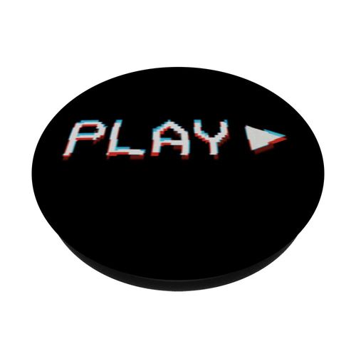 Glitch VCR VHS Tape 80s Play PopSockets Swappable PopGrip