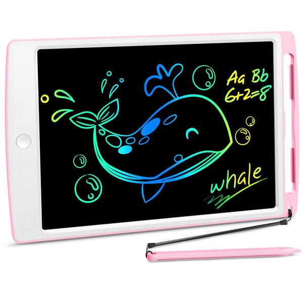 10 Inch LCD Writing Tablet, Colorful Toddlers Drawing Tablet and Doodle Board, Educational Learning Kids Toys Birthday Gifts for 3-8 Year Old Kids Girls Boys