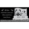 Pet memorial Engraved Marker, headstone Granite gravestone, Poodle dog