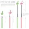 TRKETK 4 Pcs Retractable Finger Pointer Stick, Mini Retractable Pointing Stick Extendable Teacher's Pointer Presentation Finger Pointer Stick Mini Hand-Shaped Classroom Pointer for Teacher Supplies