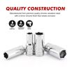 10PCS 1/4"Drive 6 Point. Mid-Length Socket Set SAE, 3/16" to 9/16" Mirror Chrome