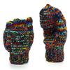 Wool Knit Shooter Gloves with Fleece Lining - SD Black Rainbow