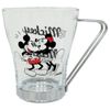 Skater Mickey & Minnie Glass With Handle