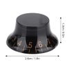 Drfeify 4 Piece Guitar Knob Set, Black Gold Speed | Tone Control Knobs for Electric Guitars