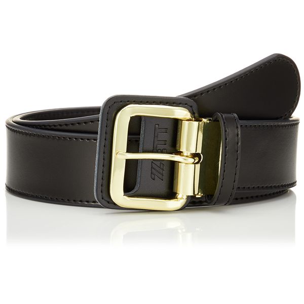 ZETT BX52 Baseball Belt, Leather Belt, Glossy, Black (1900), 1.6 inches (40 mm) Width x Waist 39.4 inches (100 cm) Compatible