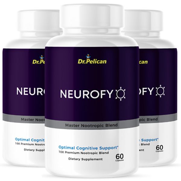 Neurofy- Brain Support- 3 Bottles- 180 Capsules