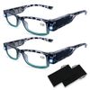 DuanMei Reading Glasses with Light Bright LED Readers Lighted Magnifier Nighttime Reader