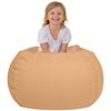 Aubliss Stuffed Animal Bean Bag Storage Chair (Solid Khaki, Large (38''))