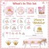 184 Piece Princess Birthday Party Decorations Tableware Set Serves 25 Guests