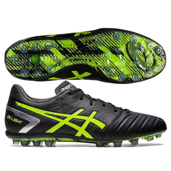 ASICS DS LIGHT AG Soccer Cleat, Artificial Grass Only Model, 002 (Black/Safety Yellow)