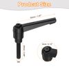 sourcing map 4Pcs M6 x 25mm Adjustable Knobs Handle Male Thread Push Button Ratchet Quick Release Locking Rotating Bolt for Lathe Machinery, Black
