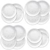 White Terrazzo Outdoor/Camping/BBQ - Plastic/Melamine Dinner & Side Plates, Set (16)