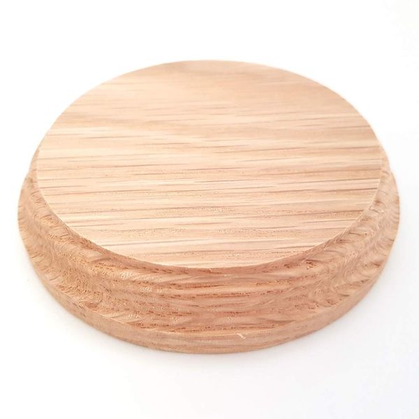 Solid Oak Round Base 100 x 20 mm / 4 x ¾ inch