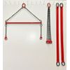 4" Spreader Bar, Straps & 4 Leg Lift Sling. Authentic Manitowoc Red. 1/50th