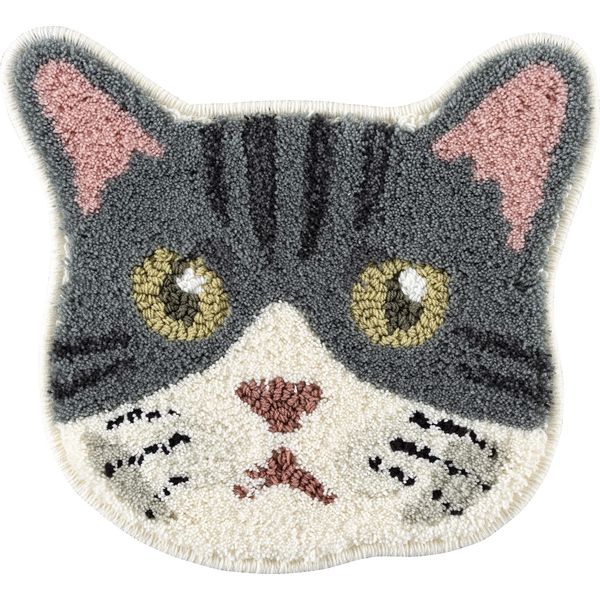 Suminoe 14300834 Chair Mat, Sabashiro, 13.8 x 15.0 inches (35 x 38 cm), Washable, Neko-kao