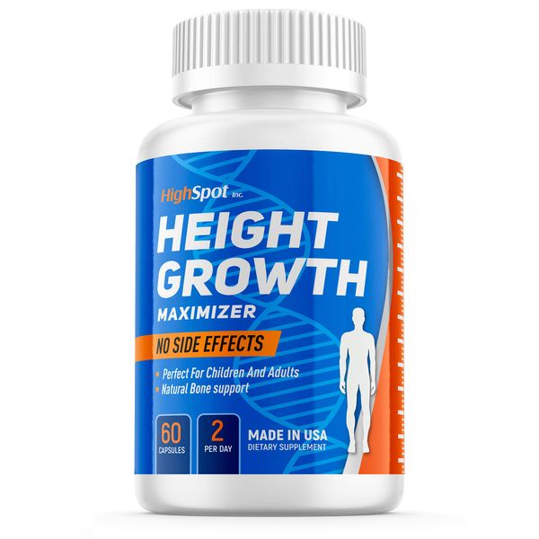 Height Growth Maximizer - Natural Peak Height - Organic Formula to Grow Taller - Height Pills To Bone Grow Process - Get Taller Supplement - Growth Pills To Make You Taller - Made In Usa