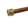 Pipestation® 22mm Brass Compression Stop END Blank Cap for Copper Pipe - Pack of 2