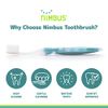Nimbus Extra Soft Toothbrushes (Regular Head) Periodontist Design Tapered Bristles for Sensitive Teeth and Receding Gums, Individually Wrapped Plaque Remover Travel Toothbrush (10 Pack, Colors Vary)