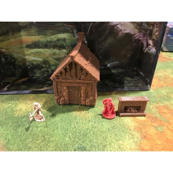 Cottage Terrain Scenery for Tabletop 28mm Miniatures Wargame, 3D Printed D&D RPG