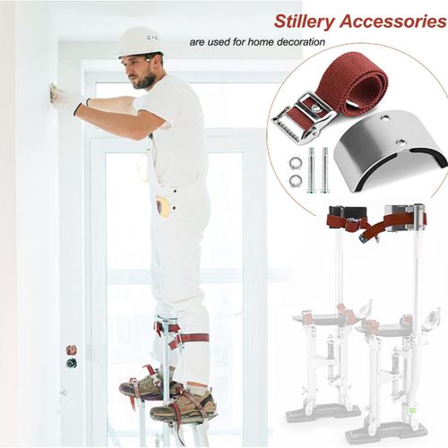 Luqeeg Stilts Straps, 2Pcs Adjustable Comfort Drywall Stilts, Firm Leg Band Straps Replacement, Leg Fixation Strap Kit for Street Performance, Painting, Pruning Branches,
