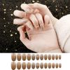 24 Pcs Nails Medium Long Fake Nails Cute Elegant Nails Pearl Decoration Wedding Coming-of-Age Ceremony Party After-party False Nails