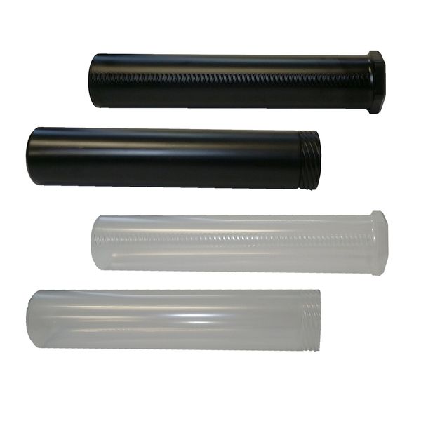 Rumold DP Rotary Pack Postal Tubes Polyethylene (Transparent + Black, Pack of 2)
