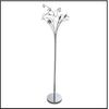 Modern Chrome Polished Crystal Curly 4 Light Floor Lampshade