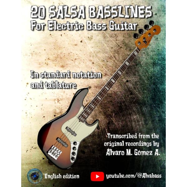 20 Salsa Basslines for Electric Bass Guitar: English edition