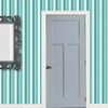 MyTinyWorld Dolls House Miniature Funky Teal Stripes Wallpaper