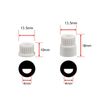 Spares2go Universal Microwave Oven Control Knobs & Adaptors Timer Rotary Switch (Silver/Stainless Steel, Pack of 4)