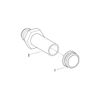 GROHE Urinal Inlet Connector, 1/2" Chrome 37044000