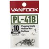 VANFOOK PL-41B Plugging Single Medium Wire Barbless Stealth Black #10