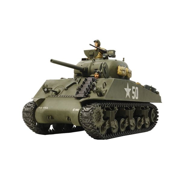 U.S. Medium Tank M4A3 Sherman (w/Single Motor) (Plastic model) by Tamiya