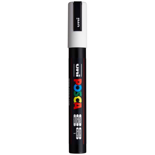 uni-ball Posca PC-5M Medium Bullet Tip Marker - White,152637000