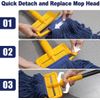 60" inch long Metal MOP Handle pole with  tight Mop Head Holder Side Gate lock