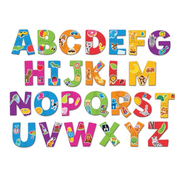 Learning Resources Alphabet Puzzle Cards, Early ABCs, Toddler Puzzle, 26-Self Correcting Puzzles, Alphabet Toys for Toddlers, ABC toys, 52 Pieces, Ages 3+