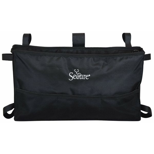 Secure WKRB-6B Six Pocket Walker Storage Bag Black - Mobility Aid Storage Pouch