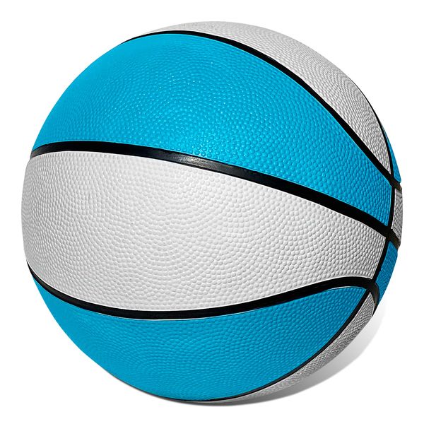 Botabee Official Size Pool Basketball - 9.4" Diameter, Size 7 Waterproof Basket Ball for The Pool - Textured Grip for in-Water or Outdoor Play - Compatible with Pool Basketball Hoops - White and Blue