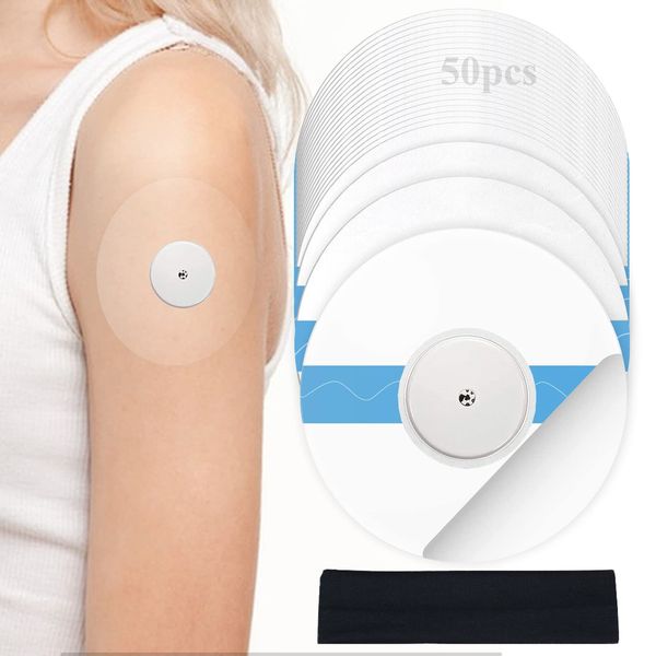Freestyle Libre Plaster, 50 Patch Motion Sensor, Sensor Patch Motion Patch (Circle) for Freestyle Libre1 2 3 Sensors