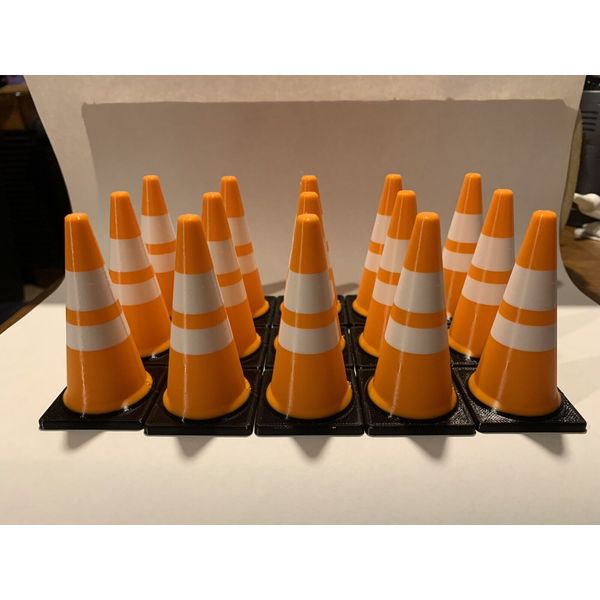 1:10 Scale RC Stackable Traffic Cones Set Crawler, Course. Set of 15 Pieces.