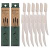 12PCS Dermaplaning Blades for Face, WheatStraw Eyebrow Razor Face Peach Fuzz Remover Face Razors for Women