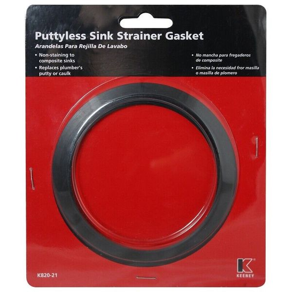 NEW PLUMB PAK K820-81 PUTTYLESS SINK STRAINER GASKET 4275673