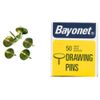 Drawing Pins (Solid) Brassed 10mm (Pk50), Pin Fasteners & Hardware