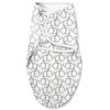 SwaddleMe Luxe Easy Change Swaddle, Ellie Elephant/Triangle Grey, Small/Medium (0-3 Months)