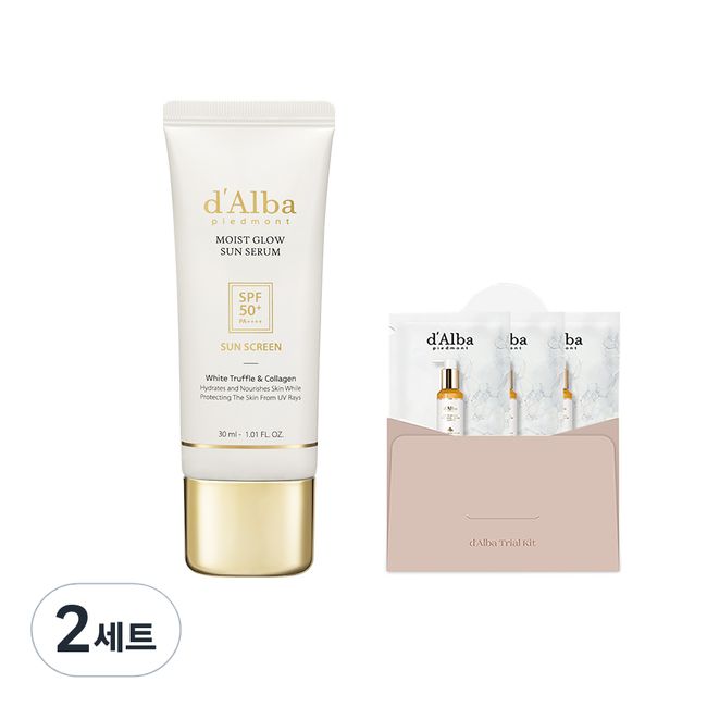 Dalba Moist Glow Sun Serum Tube Type SPF50+ PA++++ 30ml + White Truffle Return Oil Cream Cleanser 3ml x 3p Set