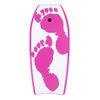 Two Bare Feet Future Print 42" Bodyboard Slick Bottom With Leash - EPS Core + EVA Textured Deck (Raspberry)
