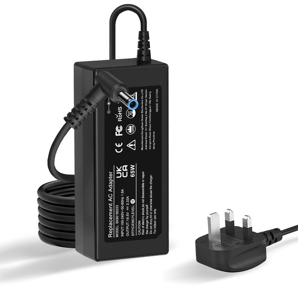 HP Laptop Charger, 65W 45W Charger for HP EliteBook Pavilion Chromebook ProBook Envy Spectre Stream Power Adapte Cord